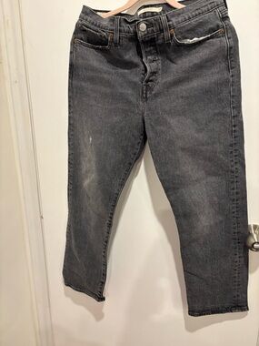 Men's Black Wash Straight Jeans